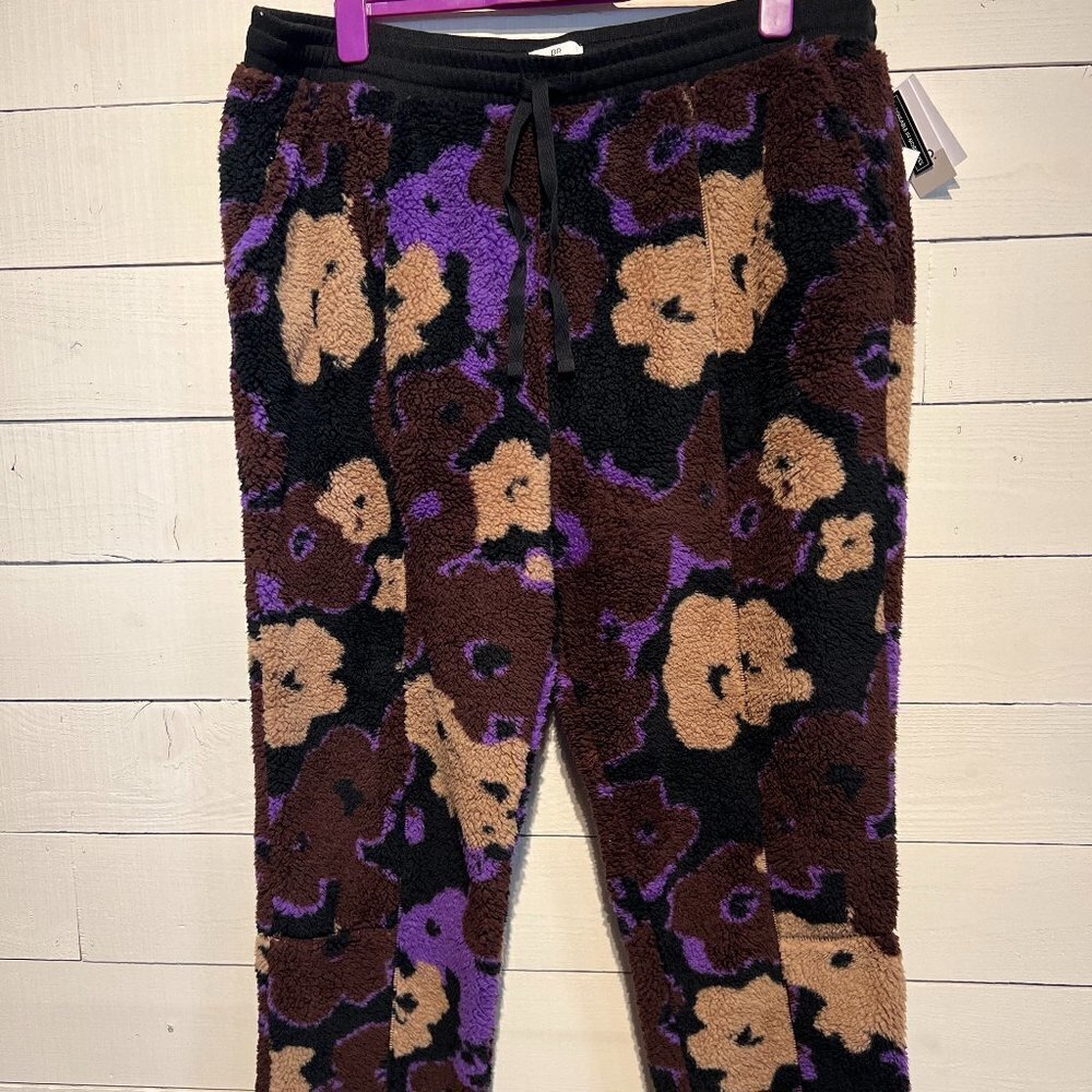 BP Black and Purple Floral Pants